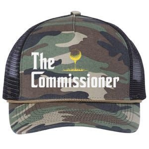 Funny Golfer The Commissioner Golf League Golfing Retro Rope Trucker Hat Cap