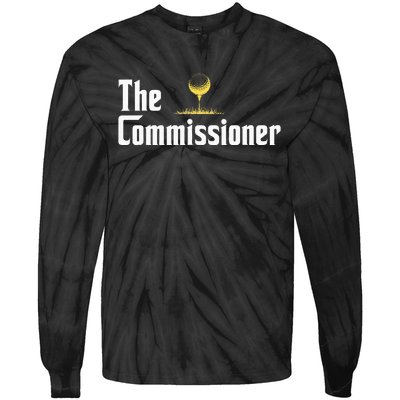 Funny Golfer The Commissioner Golf League Golfing Tie-Dye Long Sleeve Shirt