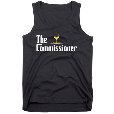 Funny Golfer The Commissioner Golf League Golfing Tank Top