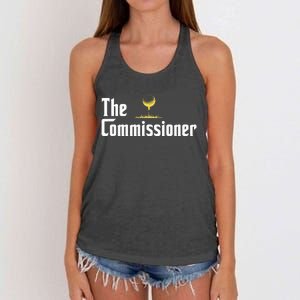 Funny Golfer The Commissioner Golf League Golfing Women's Knotted Racerback Tank