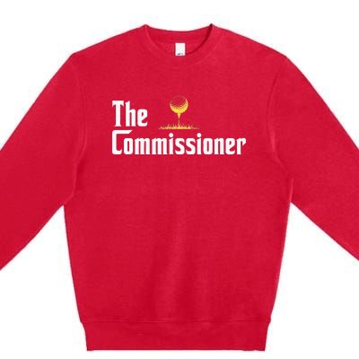 Funny Golfer The Commissioner Golf League Golfing Premium Crewneck Sweatshirt