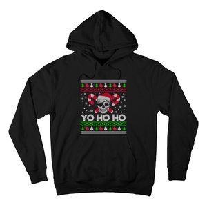 Funny Gift Ugly Christmas Santa Pirate Yo Ho Ho Hoodie