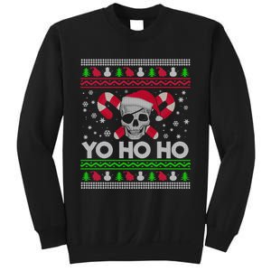 Funny Gift Ugly Christmas Santa Pirate Yo Ho Ho Sweatshirt