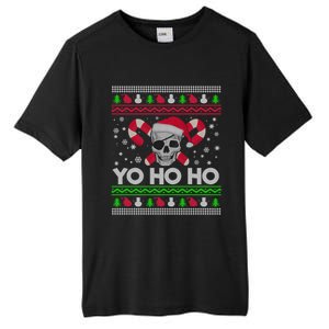 Funny Gift Ugly Christmas Santa Pirate Yo Ho Ho Tall Fusion ChromaSoft Performance T-Shirt