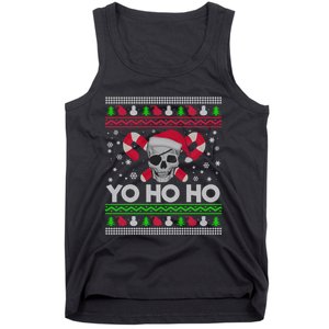 Funny Gift Ugly Christmas Santa Pirate Yo Ho Ho Tank Top