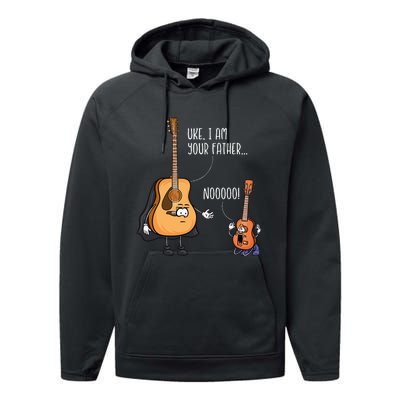 Funny Guitar Ukelele Uke I Am Your Father Musician Music Performance Fleece Hoodie