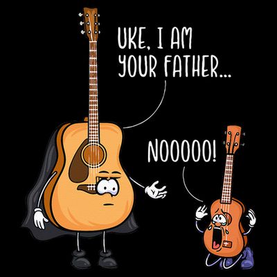 Funny Guitar Ukelele Uke I Am Your Father Musician Music T-Shirt