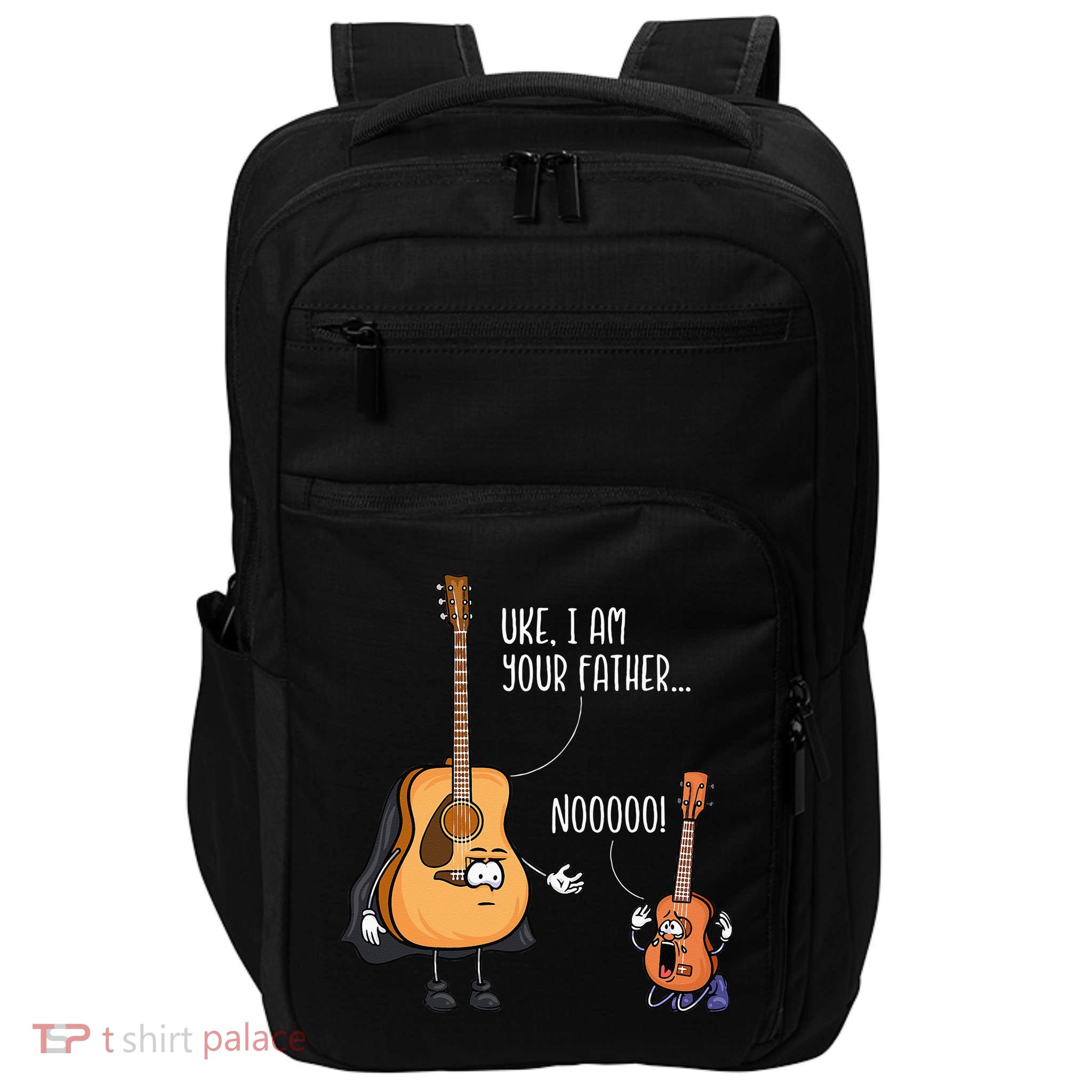 Funny Guitar Ukelele Uke I Am Your Father Musician Music Impact Tech Backpack