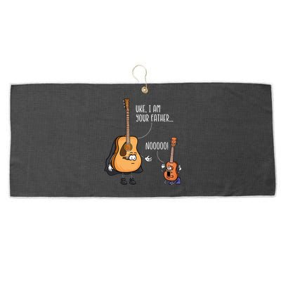 Funny Guitar Ukelele Uke I Am Your Father Musician Music Large Microfiber Waffle Golf Towel