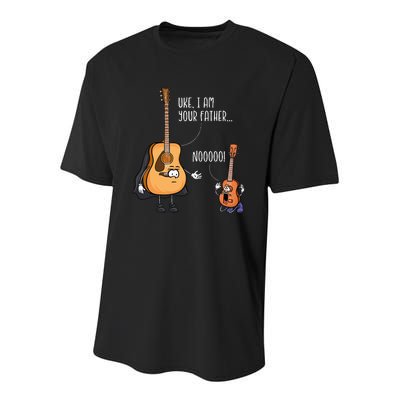 Funny Guitar Ukelele Uke I Am Your Father Musician Music Youth Performance Sprint T-Shirt