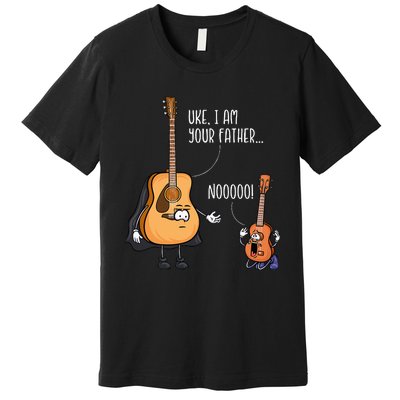 Funny Guitar Ukelele Uke I Am Your Father Musician Music Premium T-Shirt