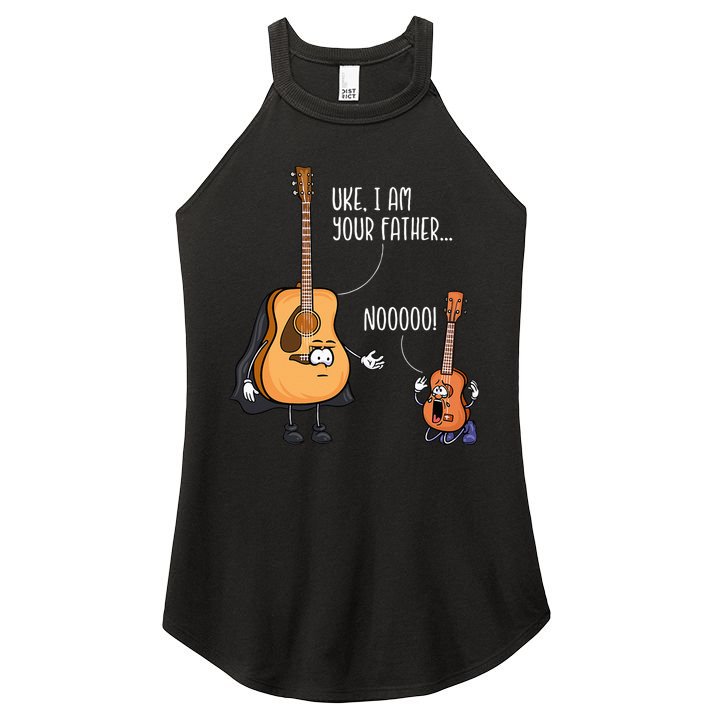 Funny Guitar Ukelele Uke I Am Your Father Musician Music Women's Perfect Tri Rocker Tank