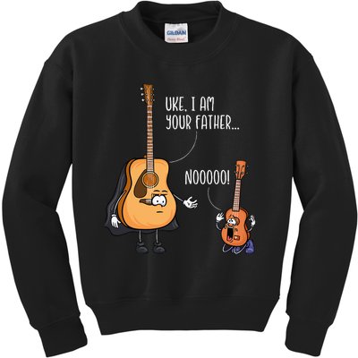 Funny Guitar Ukelele Uke I Am Your Father Musician Music Kids Sweatshirt