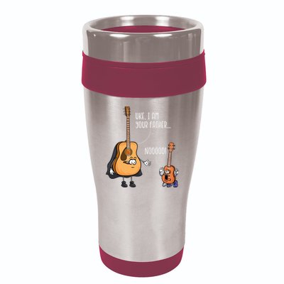 Funny Guitar Ukelele Uke I Am Your Father Musician Music 16oz Travel Tumbler