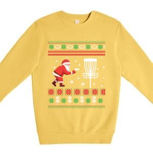 Frisbee Golf Ugly Christmas Gift Premium Crewneck Sweatshirt