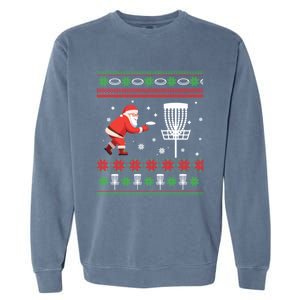 Frisbee Golf Ugly Christmas Gift Garment-Dyed Sweatshirt