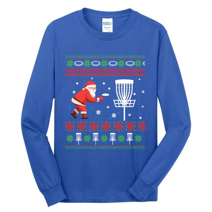 Frisbee Golf Ugly Christmas Gift Tall Long Sleeve T-Shirt