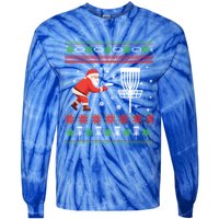 Frisbee Golf Ugly Christmas Gift Tie-Dye Long Sleeve Shirt