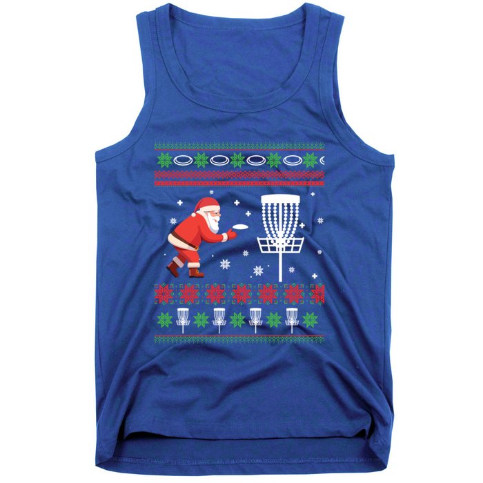 Frisbee Golf Ugly Christmas Gift Tank Top