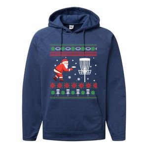 Frisbee Golf Ugly Christmas Gift Performance Fleece Hoodie