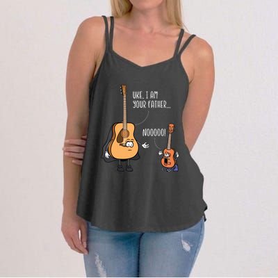 Funny Guitar Ukelele Uke I Am Your Father Musician Music Women's Strappy Tank