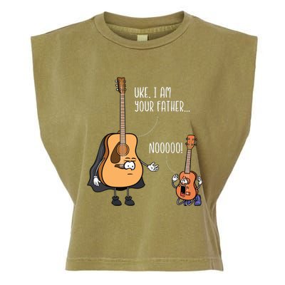 Funny Guitar Ukelele Uke I Am Your Father Musician Music Garment-Dyed Women's Muscle Tee