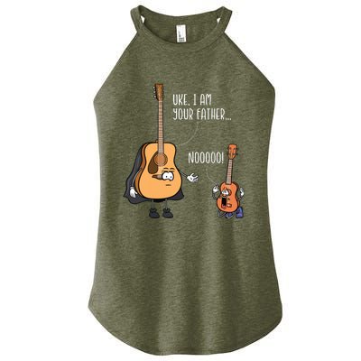 Funny Guitar Ukelele Uke I Am Your Father Musician Music Women's Perfect Tri Rocker Tank