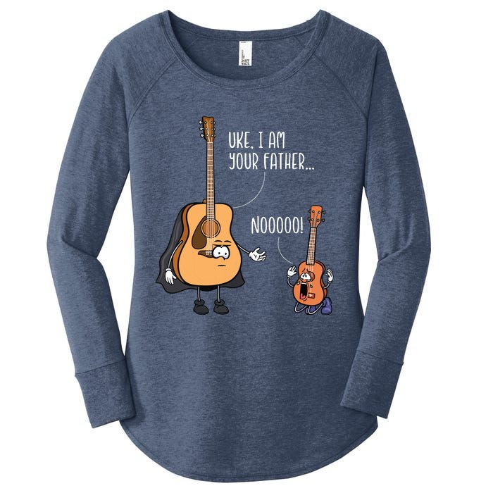 Funny Guitar Ukelele Uke I Am Your Father Musician Music Women's Perfect Tri Tunic Long Sleeve Shirt