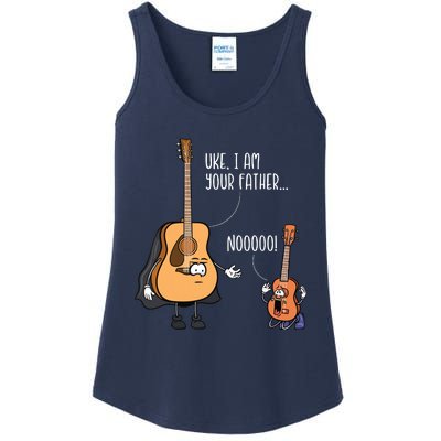 Funny Guitar Ukelele Uke I Am Your Father Musician Music Ladies Essential Tank