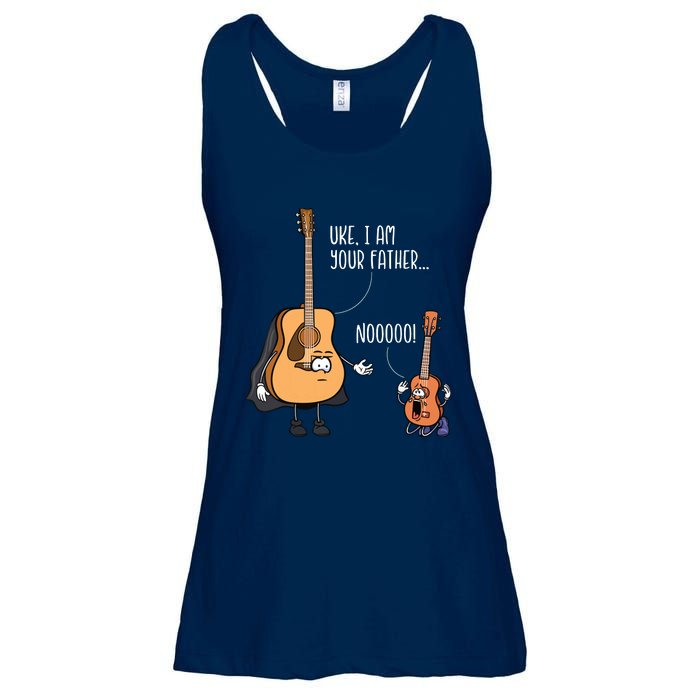 Funny Guitar Ukelele Uke I Am Your Father Musician Music Ladies Essential Flowy Tank