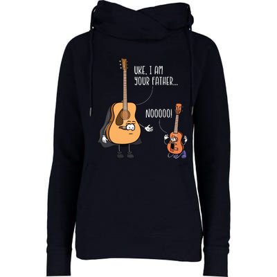 Funny Guitar Ukelele Uke I Am Your Father Musician Music Womens Funnel Neck Pullover Hood