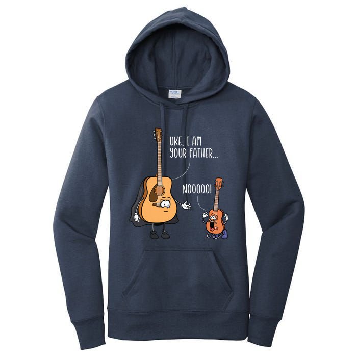 Funny Guitar Ukelele Uke I Am Your Father Musician Music Women's Pullover Hoodie