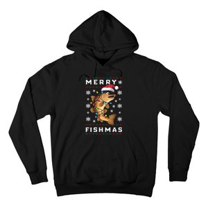 Funny Gift Ugly Christmas Fishing Trout Fish Merry Fishmas Hoodie