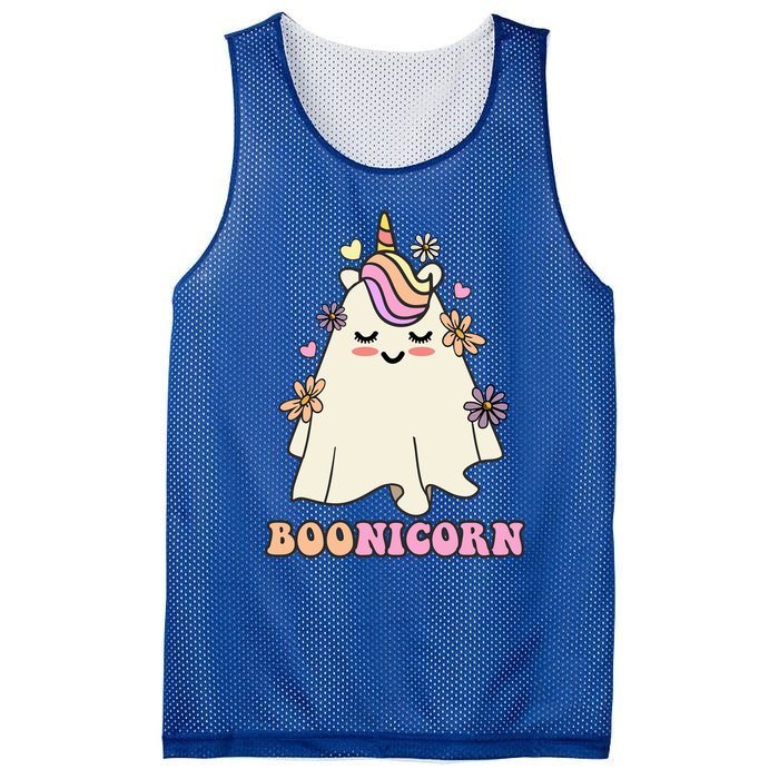 Floral Ghost Unicorn Boonicorn Rainbow Hair Groovy Halloween Gift Mesh Reversible Basketball Jersey Tank