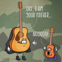 Funny Guitar  Ukelele  Uke I Am Your Father Legacy Tie Dye Trucker Hat