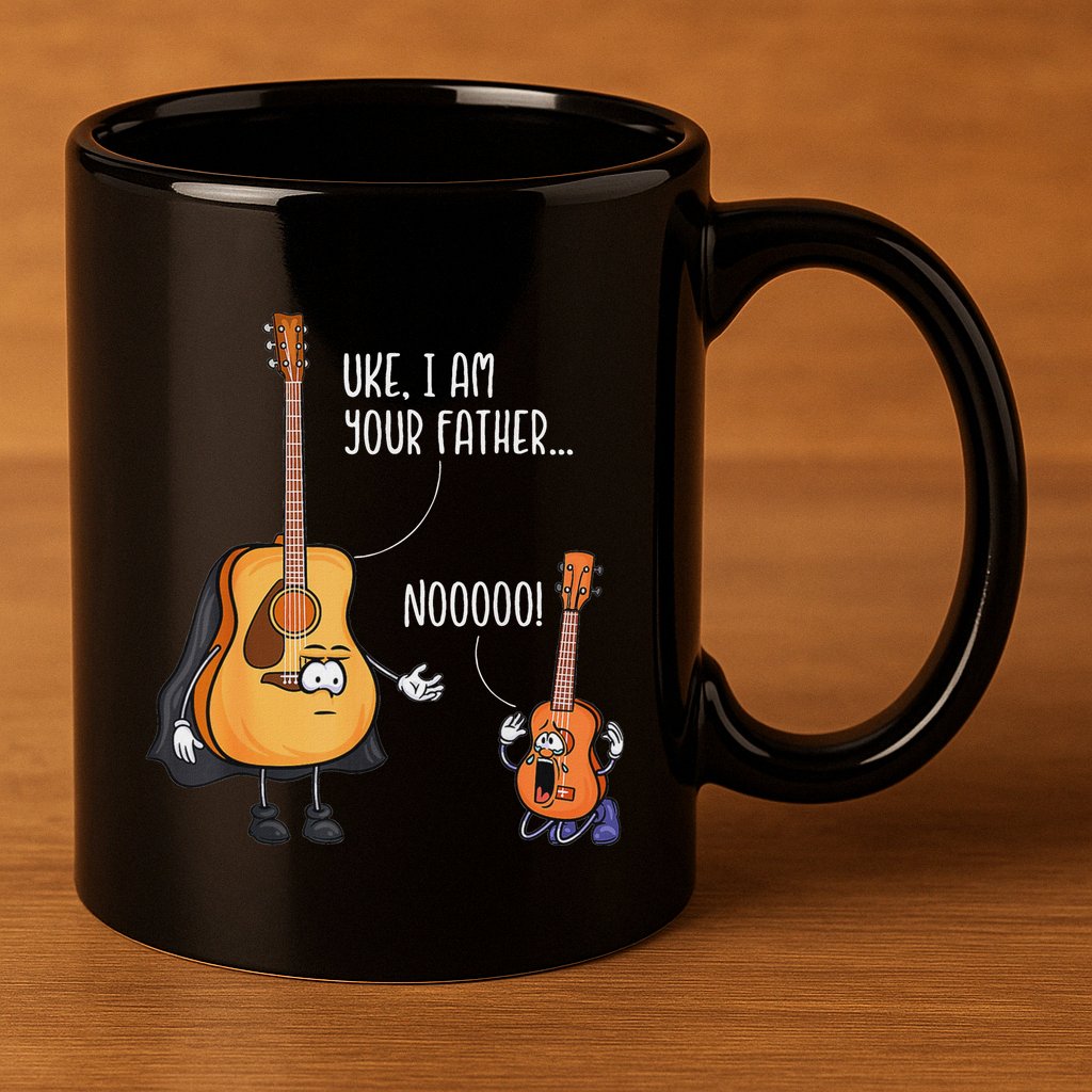 Funny Guitar  Ukelele  Uke I Am Your Father 11oz C Handle Ceramic Mug