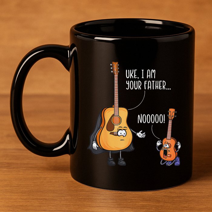 Funny Guitar  Ukelele  Uke I Am Your Father 11oz C Handle Ceramic Mug