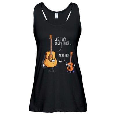 Funny Guitar  Ukelele  Uke I Am Your Father Ladies Essential Flowy Tank