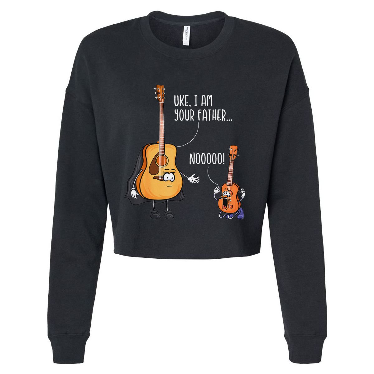 Funny Guitar  Ukelele  Uke I Am Your Father Cropped Pullover Crew