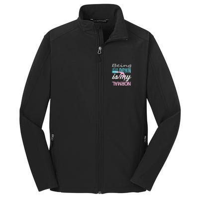 Funny Girl Upside Down Is My Normal Gymnastics Gift Core Soft Shell Jacket