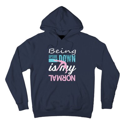 Funny Girl Upside Down Is My Normal Gymnastics Gift Hoodie