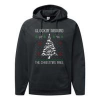 Funny Guns Ugly Christmas Sweaters for Gun Lovers Performance Fleece Hoodie