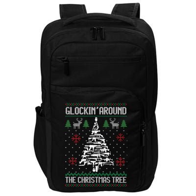 Funny Guns Ugly Christmas Sweaters for Gun Lovers Impact Tech Backpack