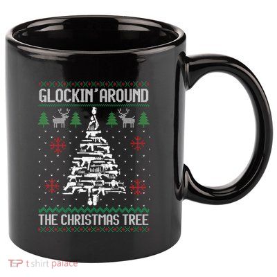 Funny Guns Ugly Christmas Sweaters for Gun Lovers 11oz C Handle Ceramic Mug
