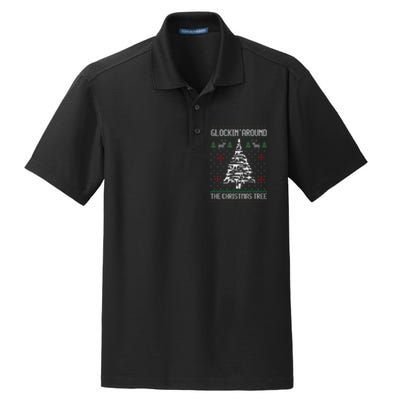 Funny Guns Ugly Christmas Sweaters for Gun Lovers Dry Zone Grid Polo