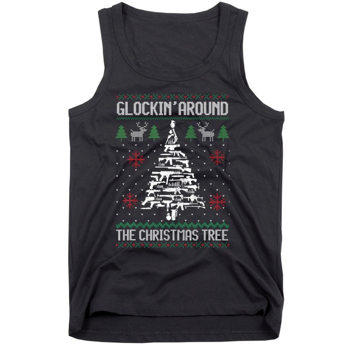 Funny Guns Ugly Christmas Sweaters for Gun Lovers Tank Top