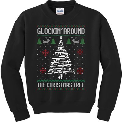 Funny Guns Ugly Christmas Sweaters for Gun Lovers Kids Sweatshirt