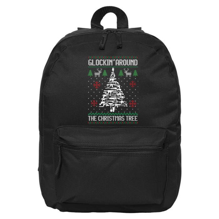 Funny Guns Ugly Christmas Sweaters For Gun Lovers 16 in Basic Backpack