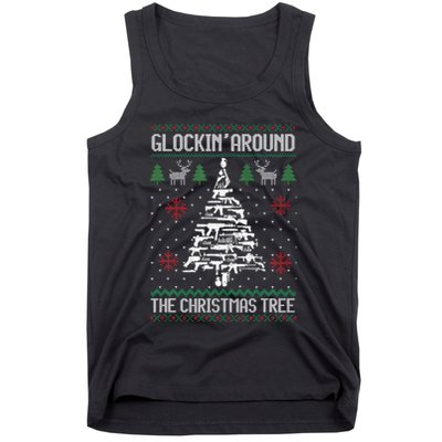 Funny Guns Ugly Christmas Sweaters For Gun Lovers Tank Top