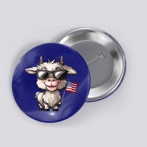 Funny Goat Usa Flag Goat Lovers 4th Of July Gift Button